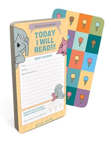 Elephant & Piggie Today I Will Read Reading Card Bookmarks