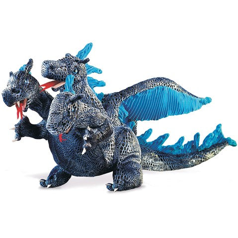 Dragon Puppet 3-head Blue