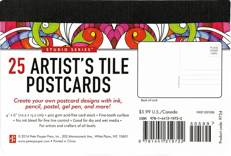 Artist Tile Blank Postcards