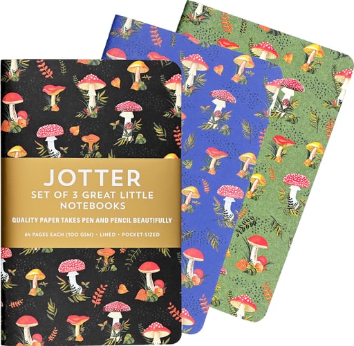 Mushrooms Jotter Notebooks (Set of 3)