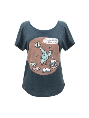 Pigeon So Many Books Ladies T-Shirt