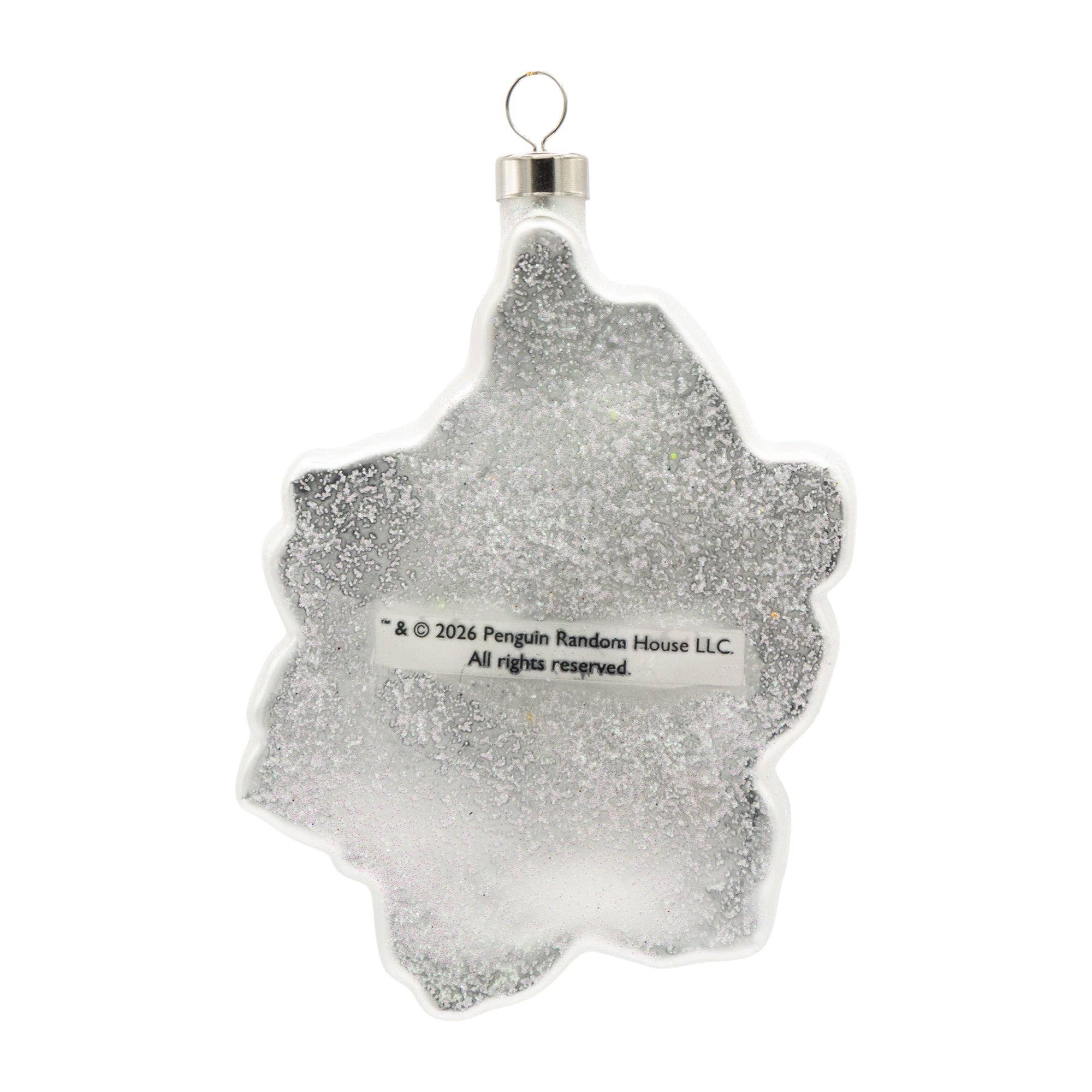 Caterpillar Snowflake Glass Ornament