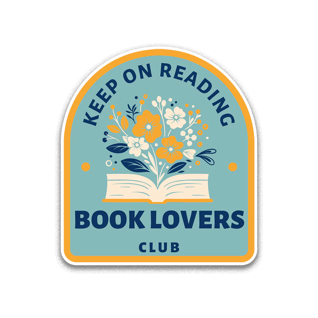 Keep On Reading Book Lover's Club Sticker