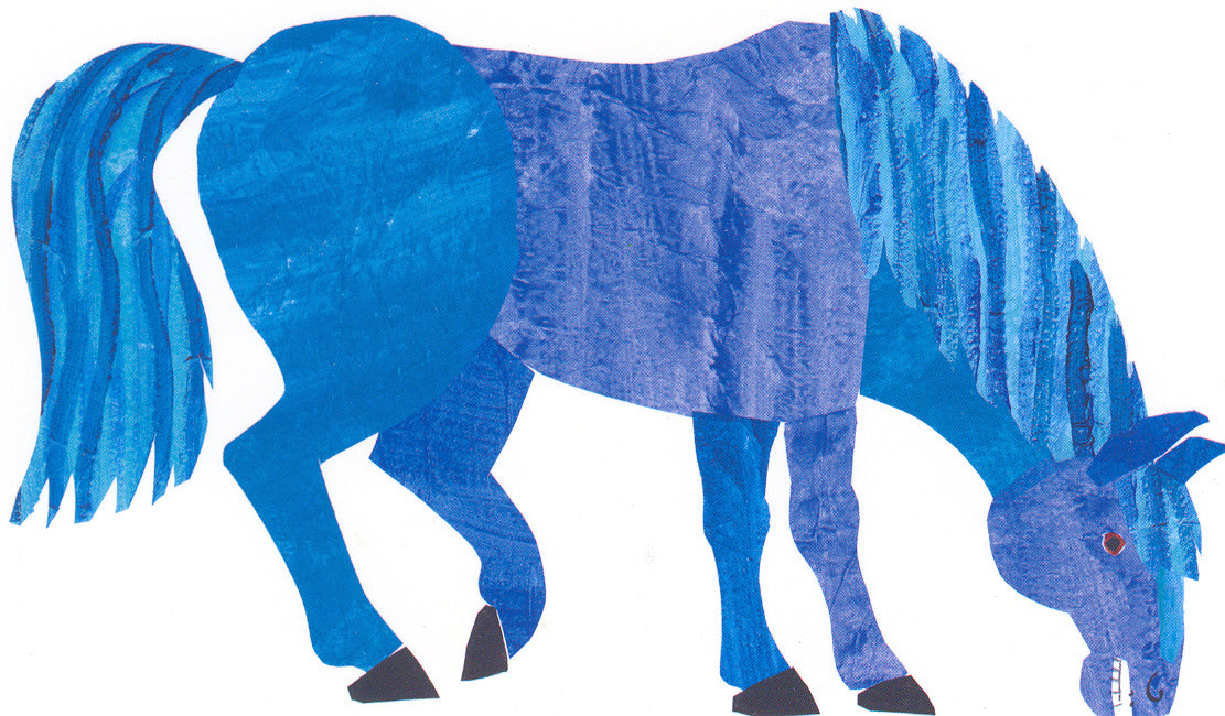 Postcard-Blue Horse
