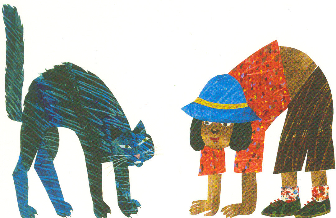 Postcard-Cat and Child
