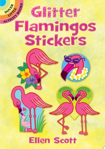 Glitter Flamingo Stickers