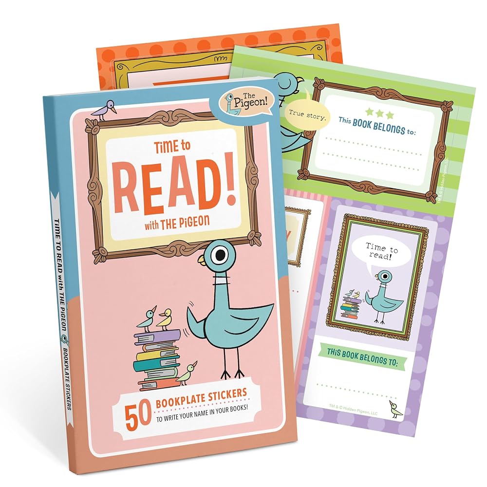 Time to Read! With The Pigeon: 50 Bookplate Stickers (Mo Willems Bookplate Sets) cover image