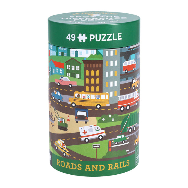Roads and Rails Spot the Difference 48 pc Puzzle