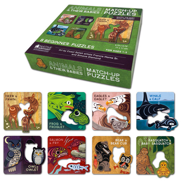 Match Up Puzzle-Animals & Their Babies
