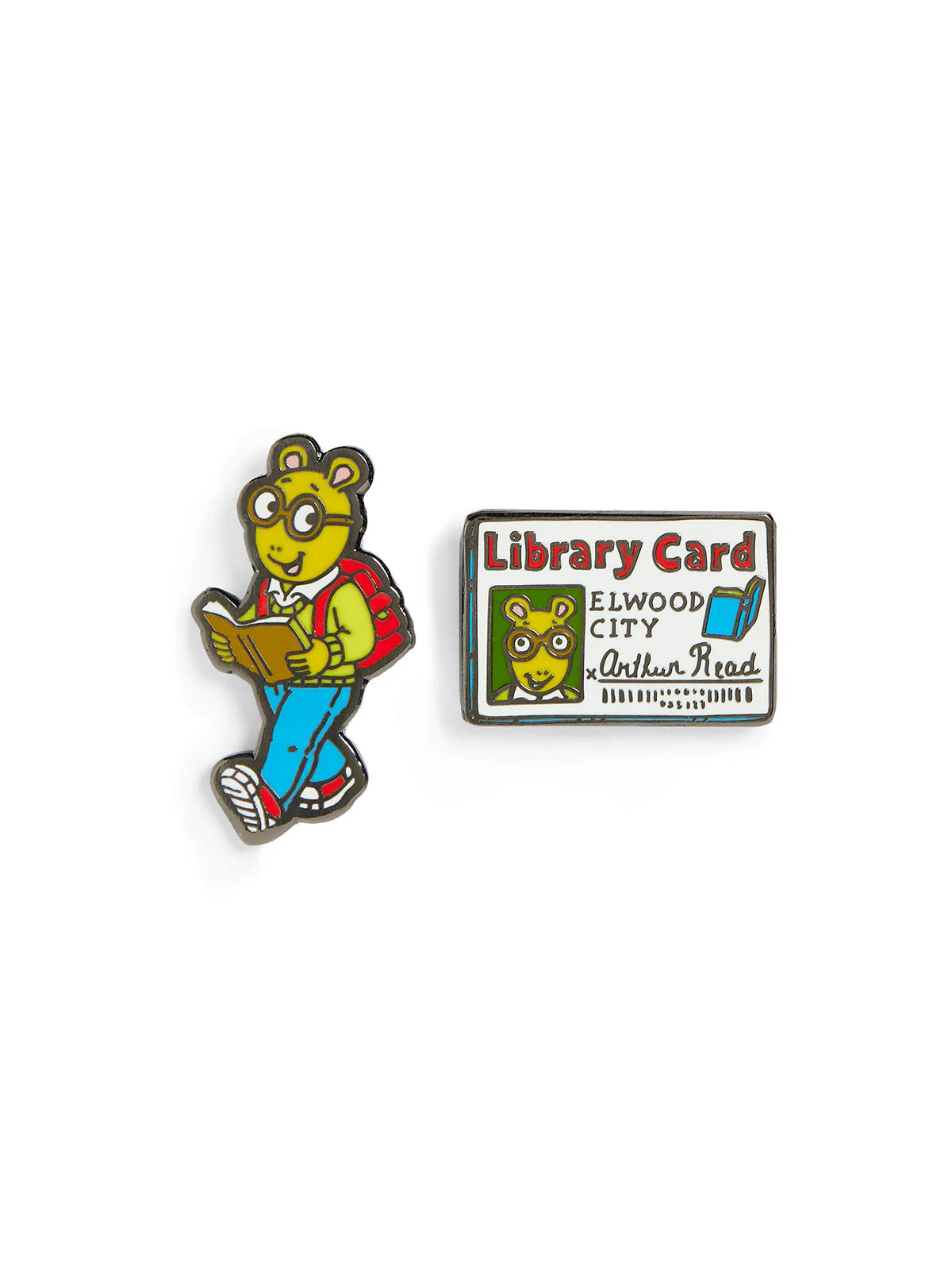 Arthur Library Card Enamel Pin Set