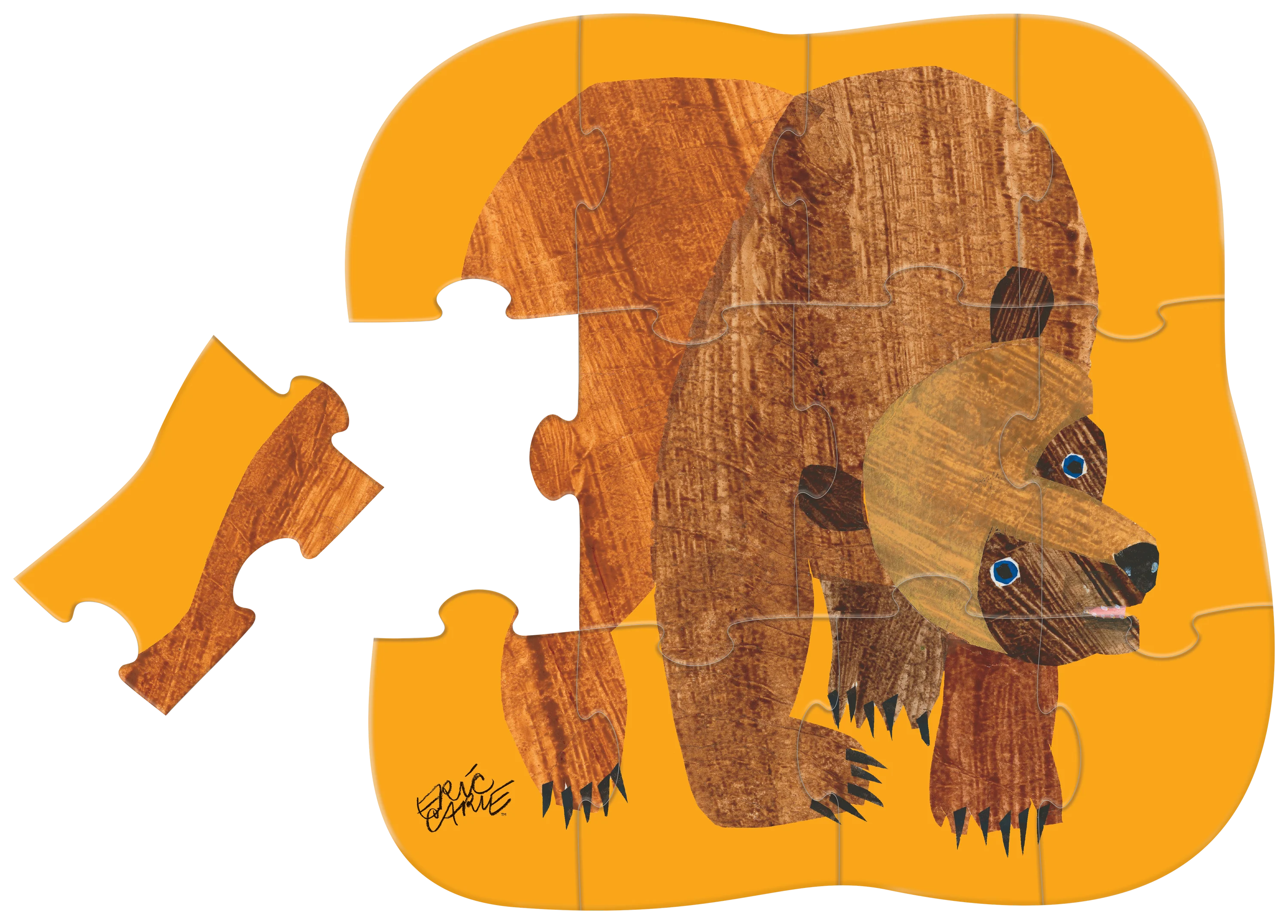 Brown Bear Shaped Puzzle - 12 pieces