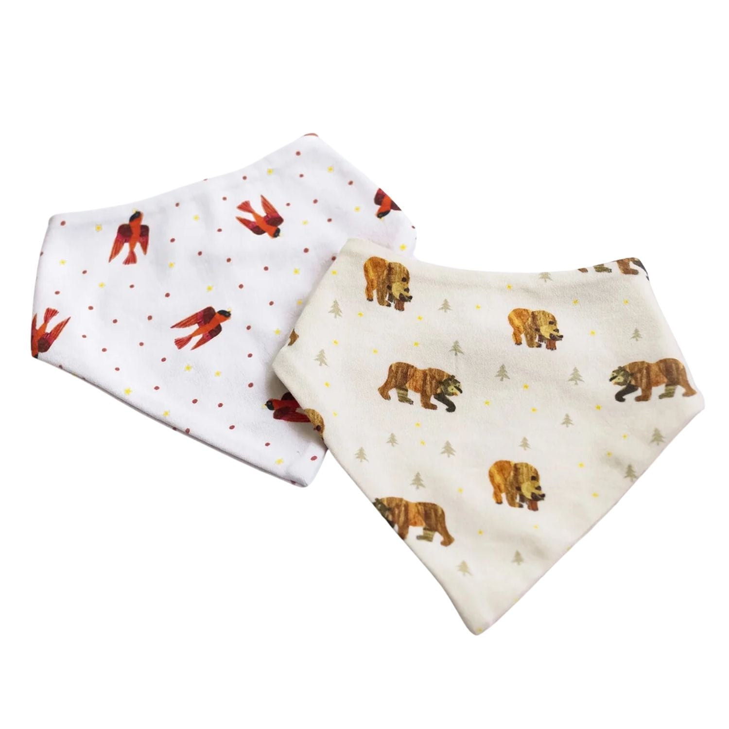 Brown Bear Bandana Bib (Set of 2)