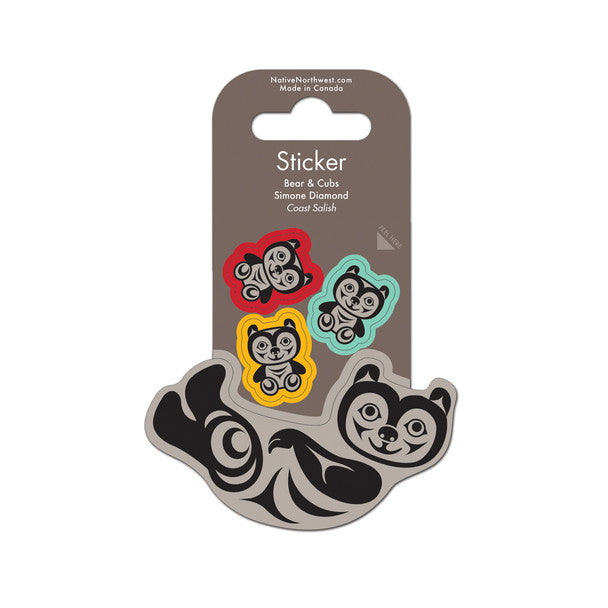 Sticker-Bear & Cubs