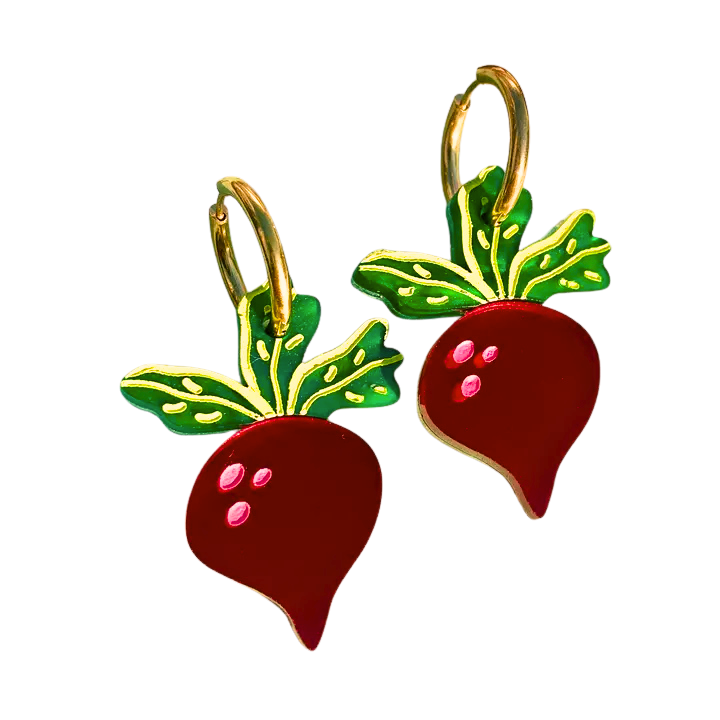 Beet Earrings