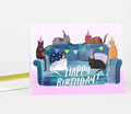 Card-Happy Birthday Cat Couch