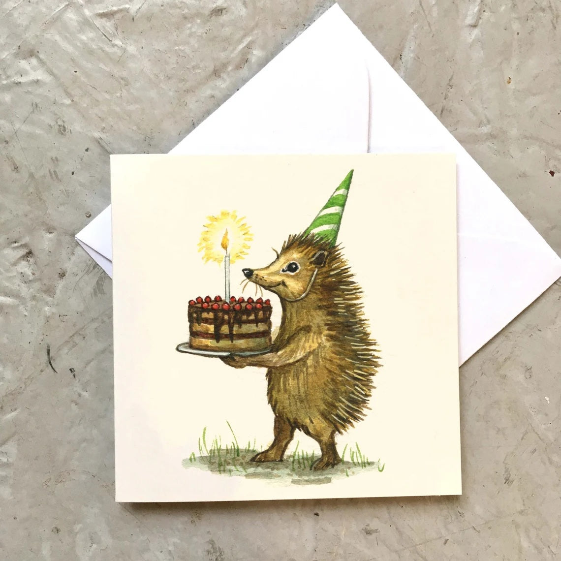 Card-Birthday Hedgehog Mini