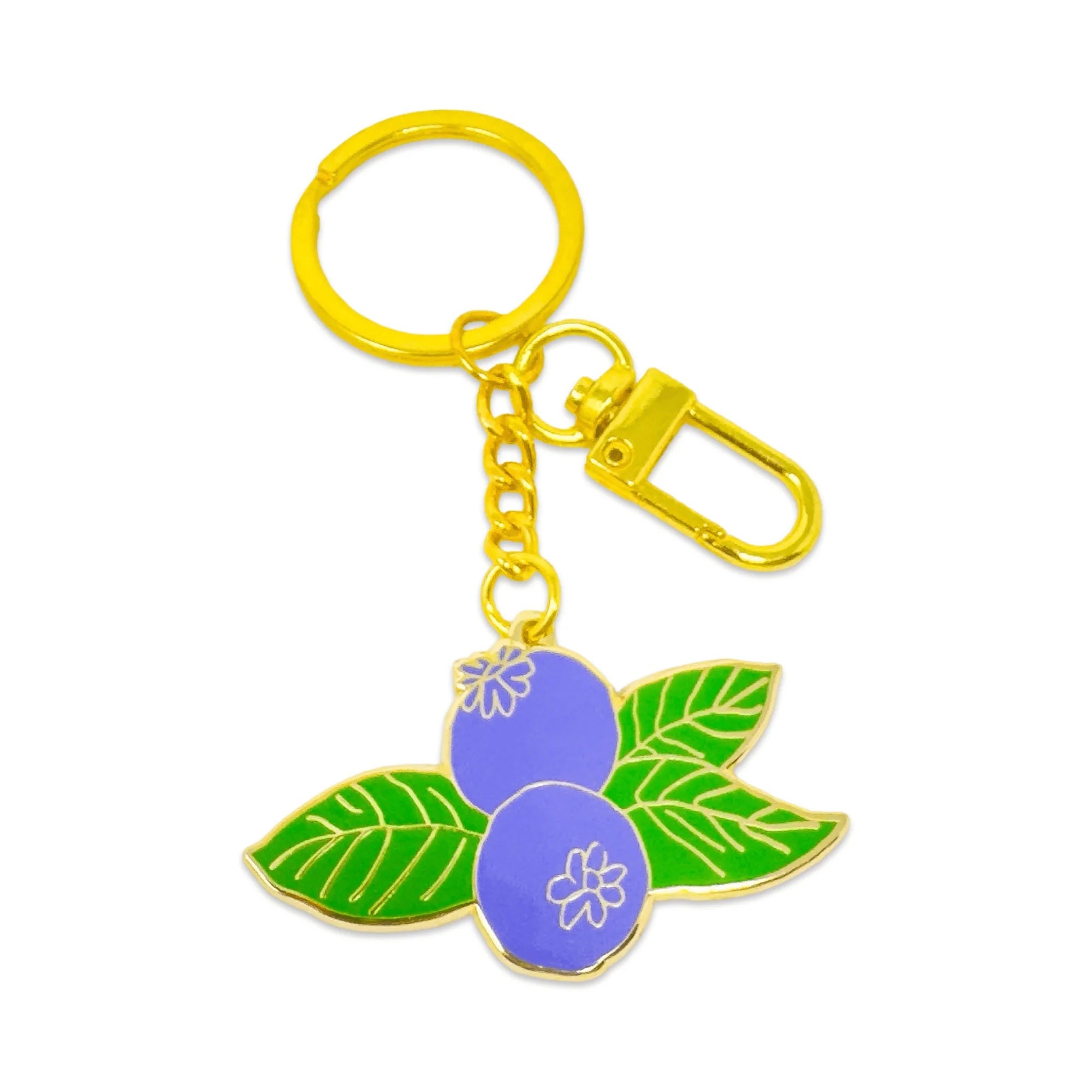 Keychain-Blueberry Enamel