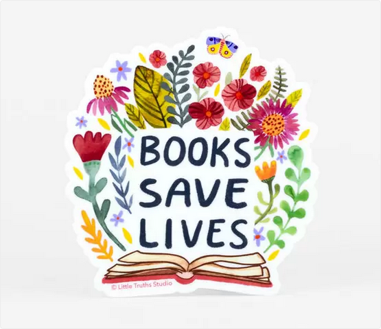 Books Save Lives Sticker