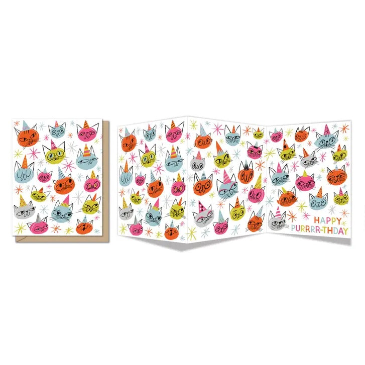 Card-Cats in Birthday Hats