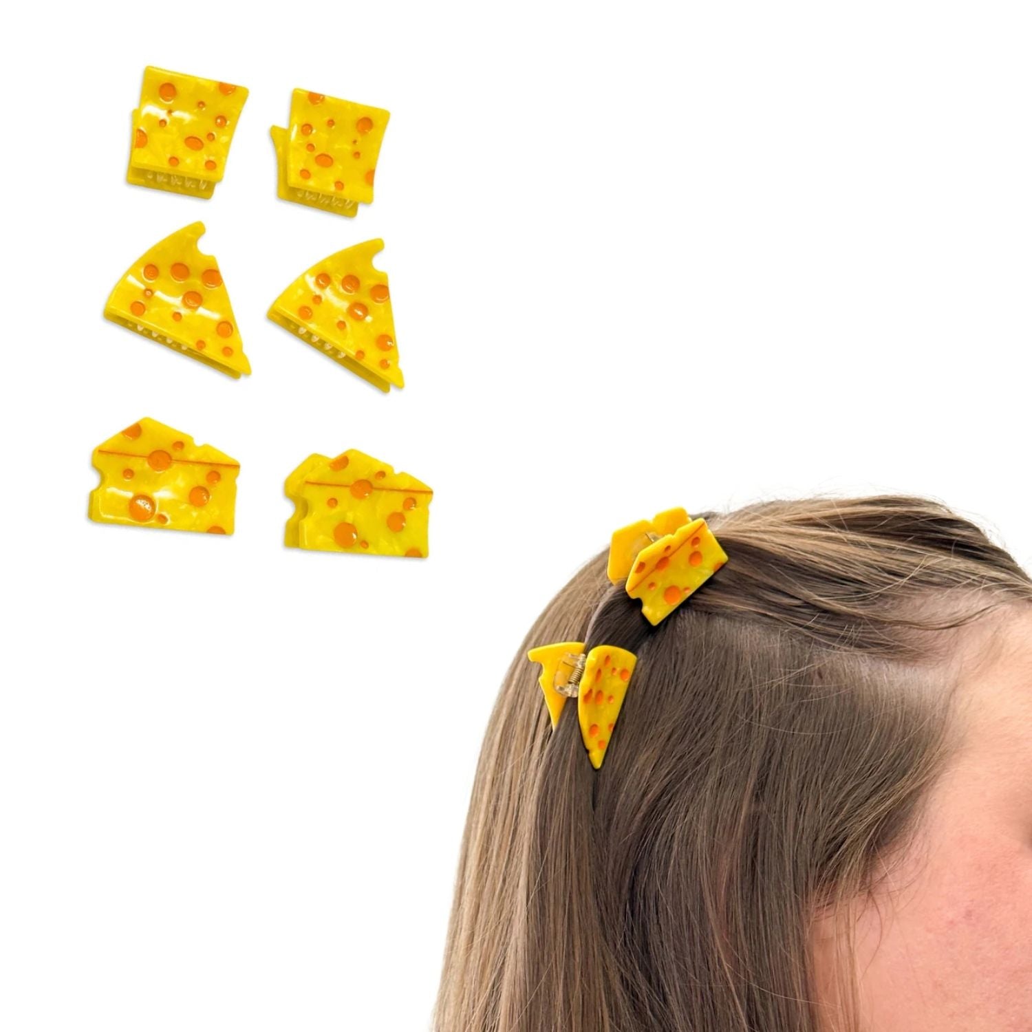 Cheese Hair Clip Set
