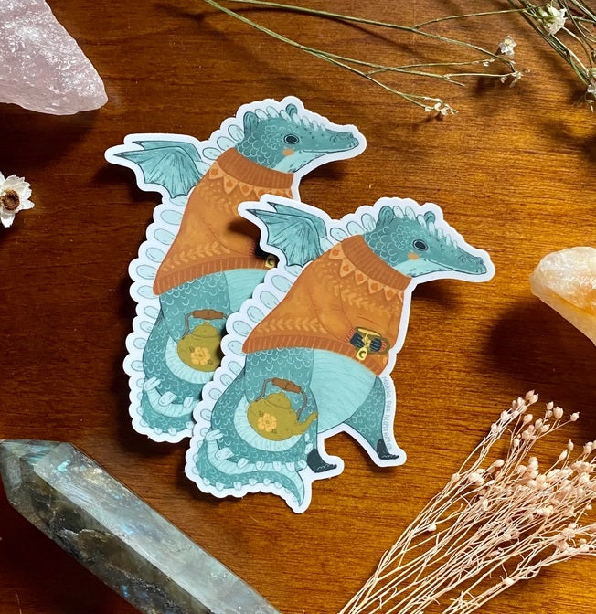 Cozy Dragon Sticker