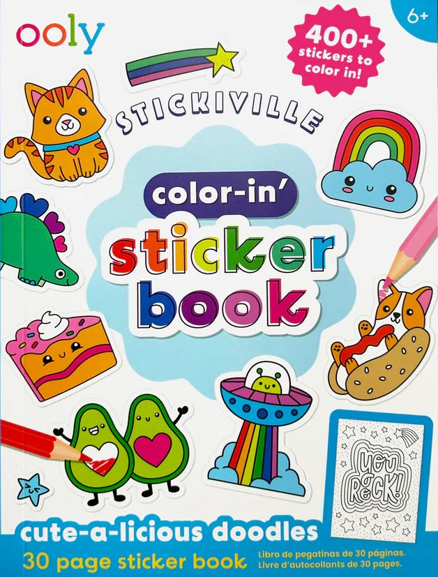 Cute-alicious Color-In Sticker Book