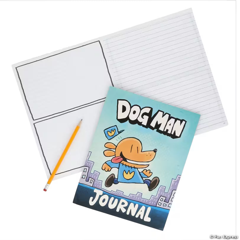 Dog Man Writing & Comic Page Journal