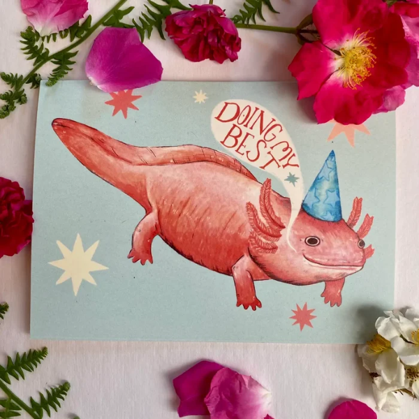 Doing My Best Axotlotl Card