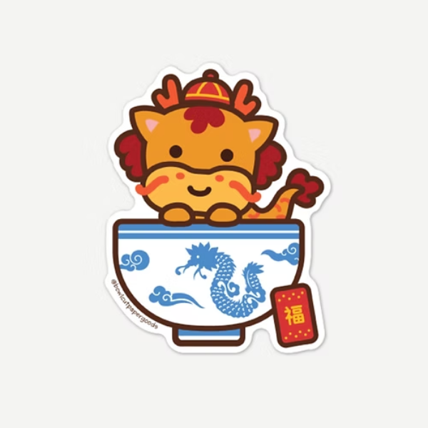 Sticker-Dragon in Bowl