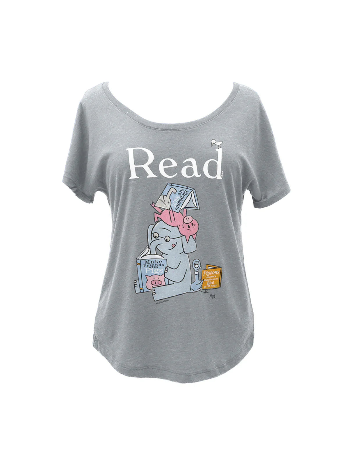Elephant & Piggie Read Ladies T-Shirt