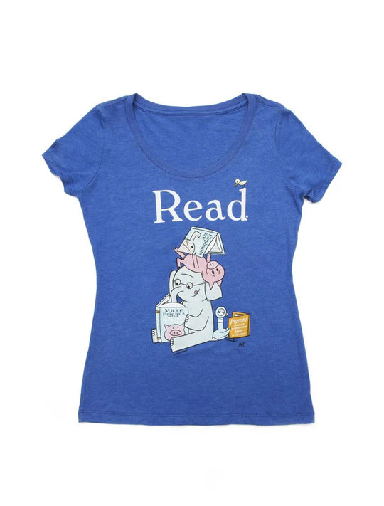 Elephant & Piggie Read Ladies Scoop Neck