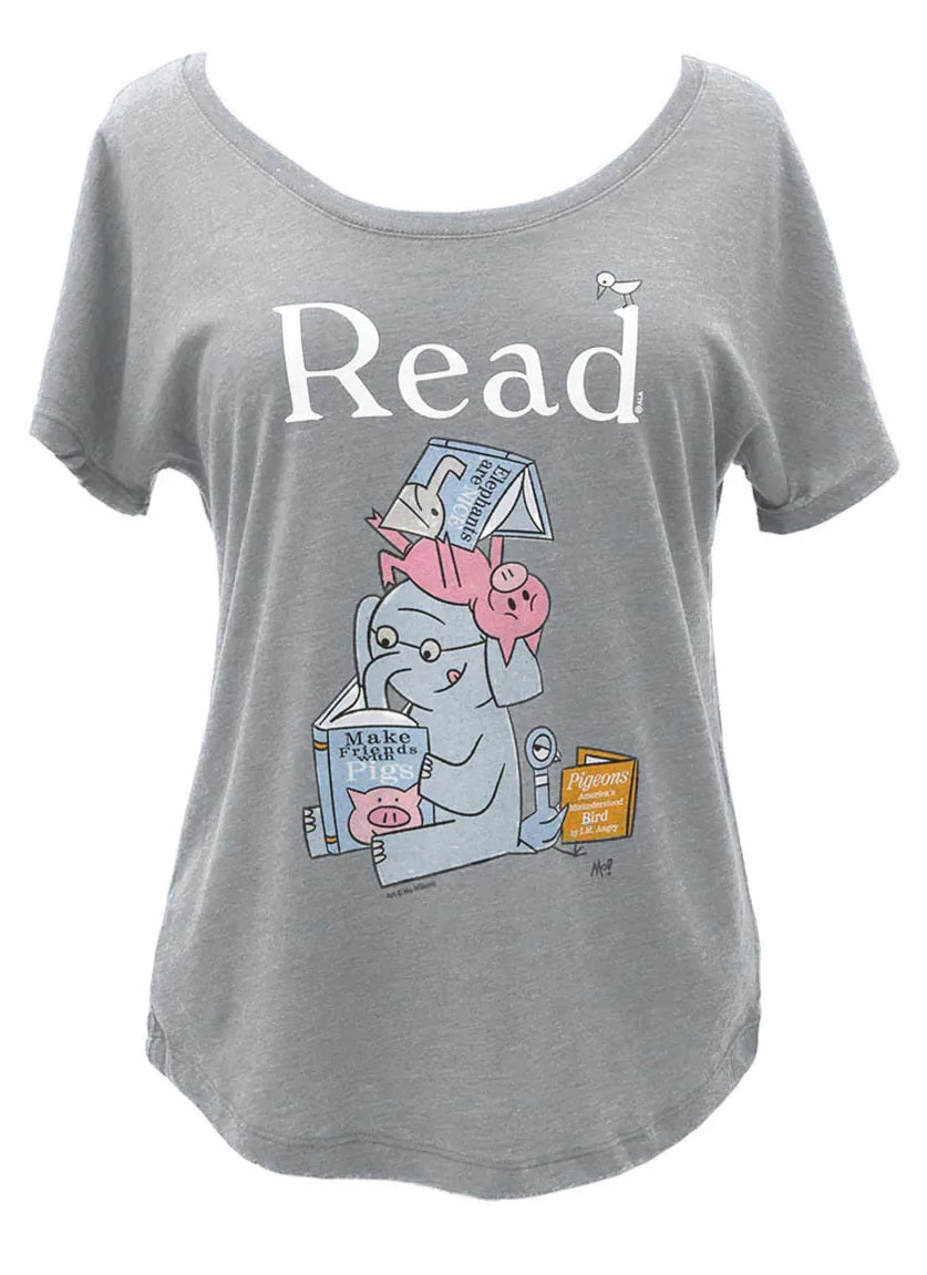 Elephant & Piggie Read GRAY Ld-XS