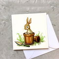 Card-Flowerpot Bunny Mini