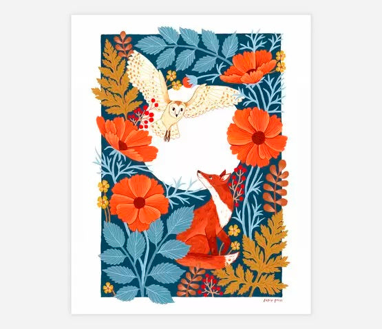 Print-Fox and Owl