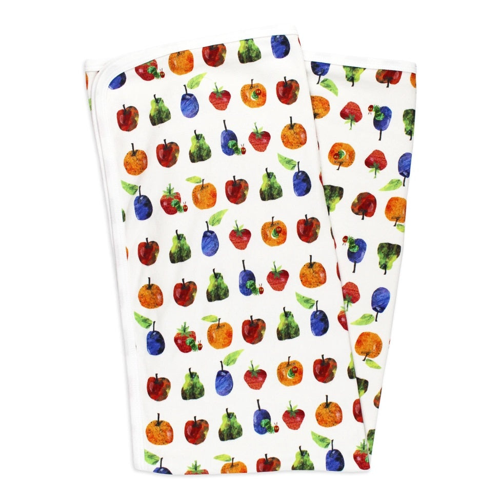 Caterpillar Fruit Organic Cotton Baby Blanket