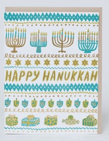 Card-Hanukkah Stripes
