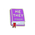 Pronoun Book Pin - He/They