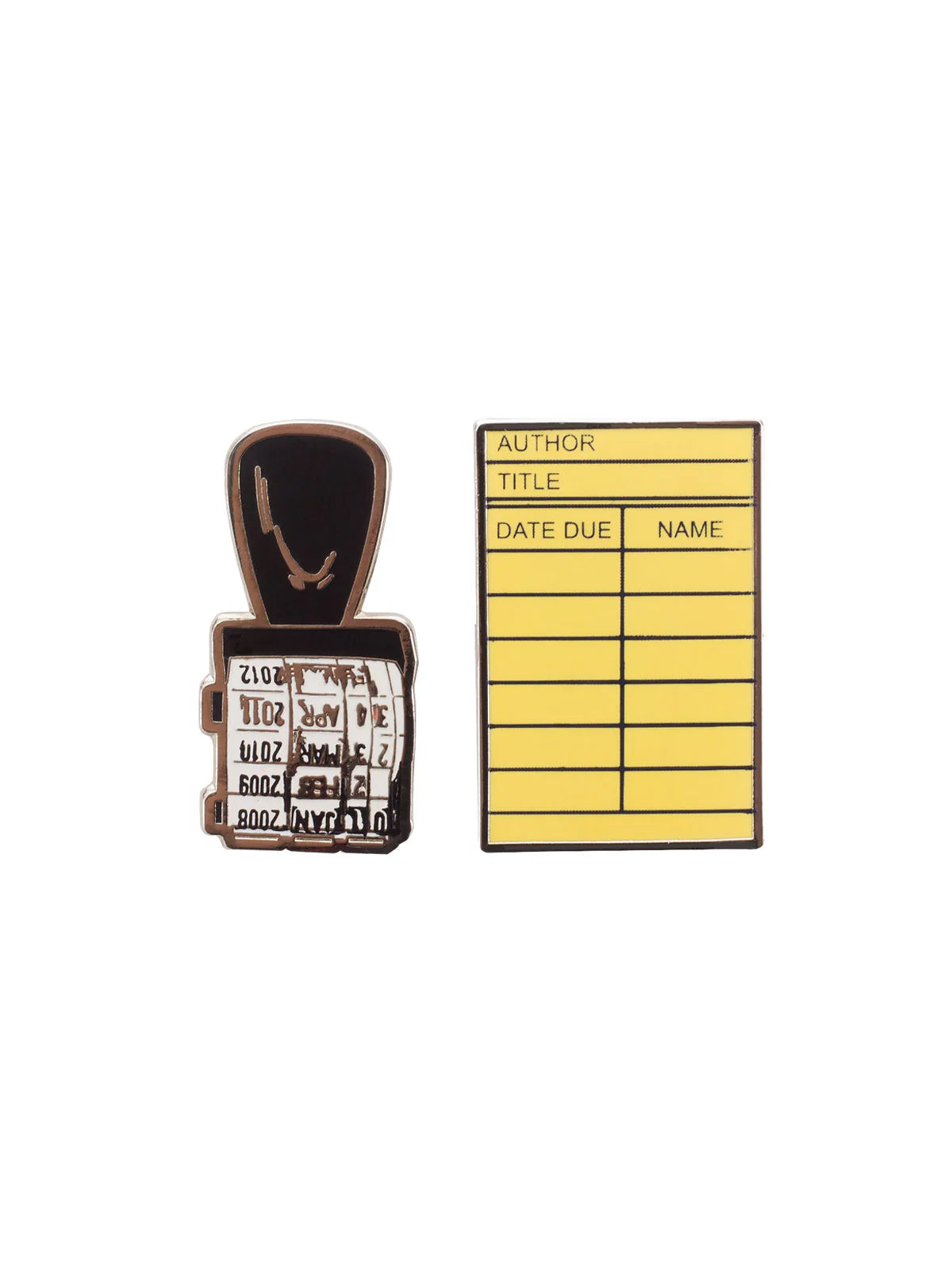 Library Card Enamel Pin Set