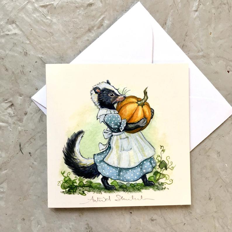 Card-Lucy Skunk's Pumpkin Mini