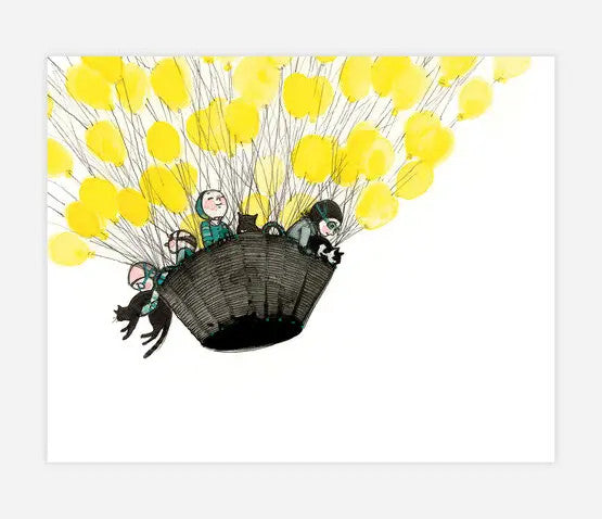 Print-Luyken Balloon Basket 8"x10"