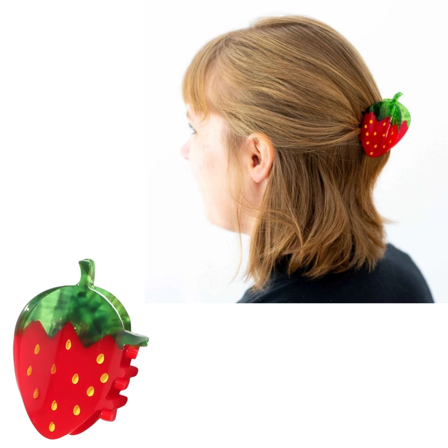 Strawberry Hair Clip-MEDIUM