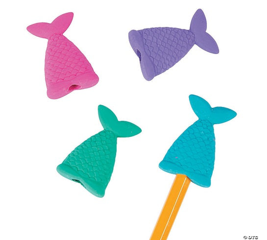 Eraser-Mermaid Tail Pencil Topper