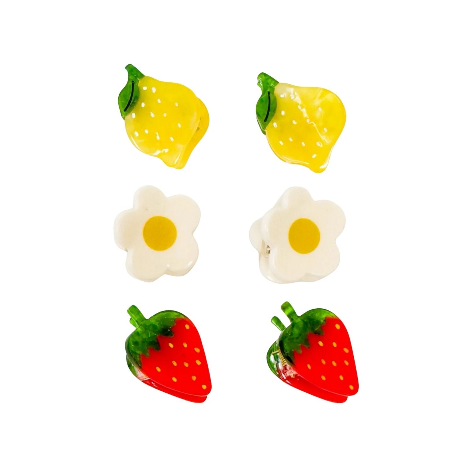 Fruit & Flowers Hair Clip Set