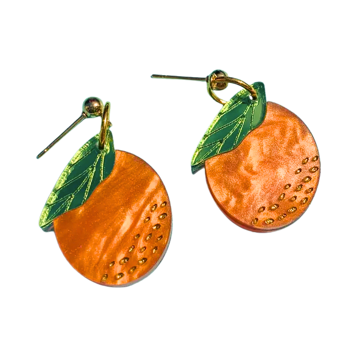 Mini Orange Earrings