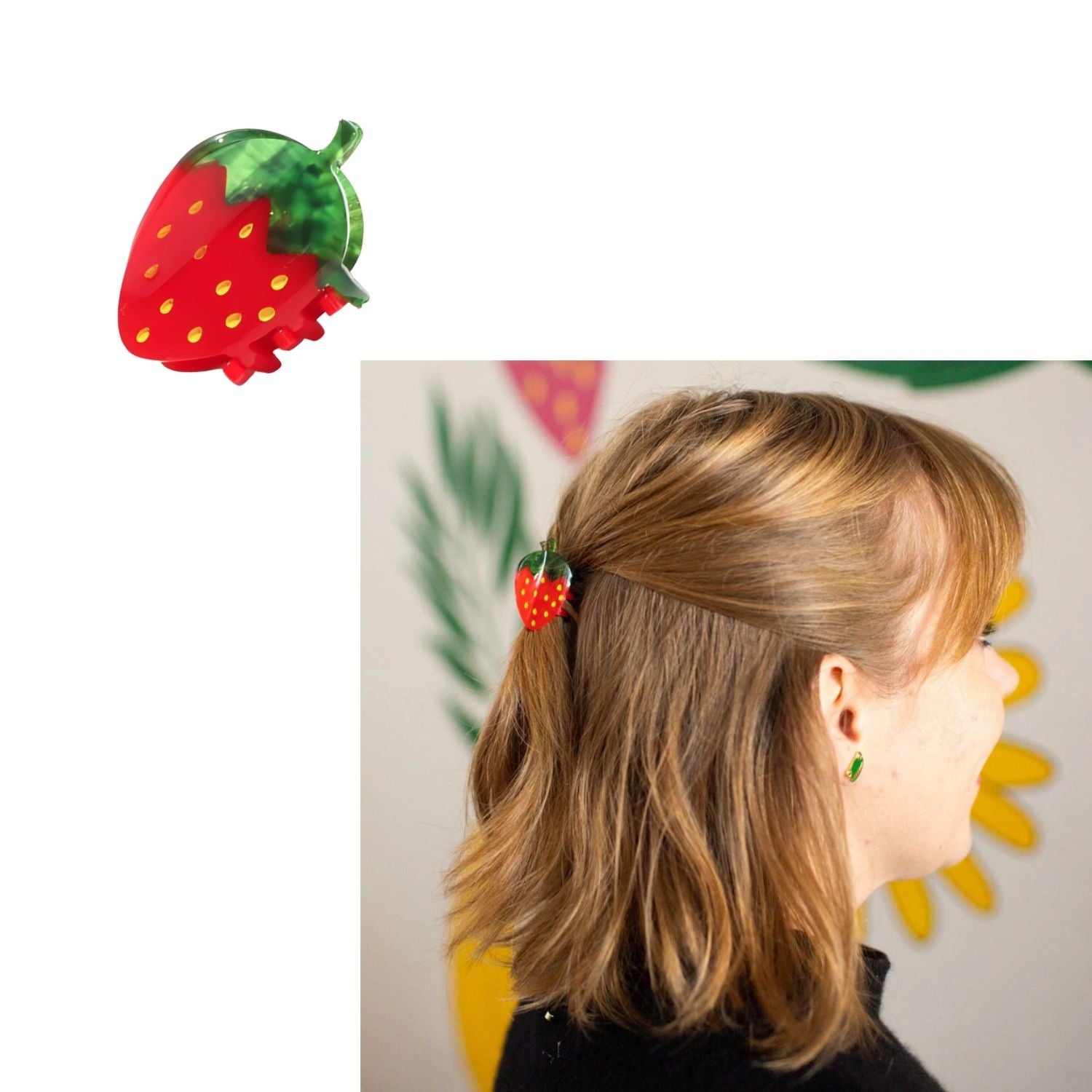 Strawberry Hair Clip - MINI