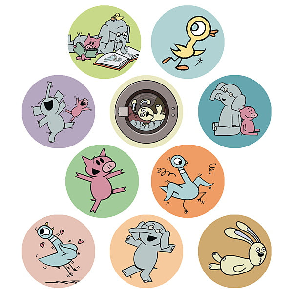 Mo Willems Sticker Sheets (Set of 20 Stickers)