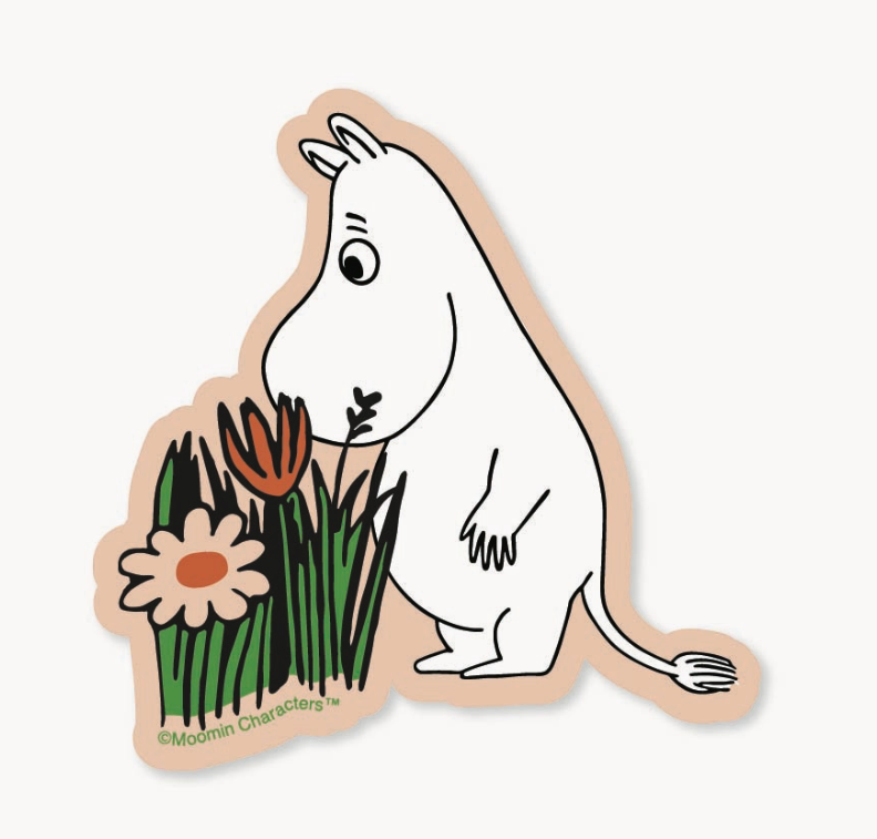 Sticker-Moomintroll Garden