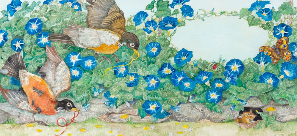 Jerry Pinkney Postcard - Morning Glories