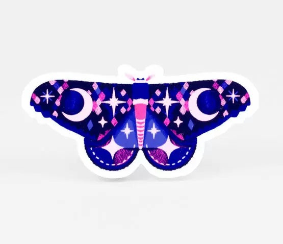Sticker-Moth & Moon