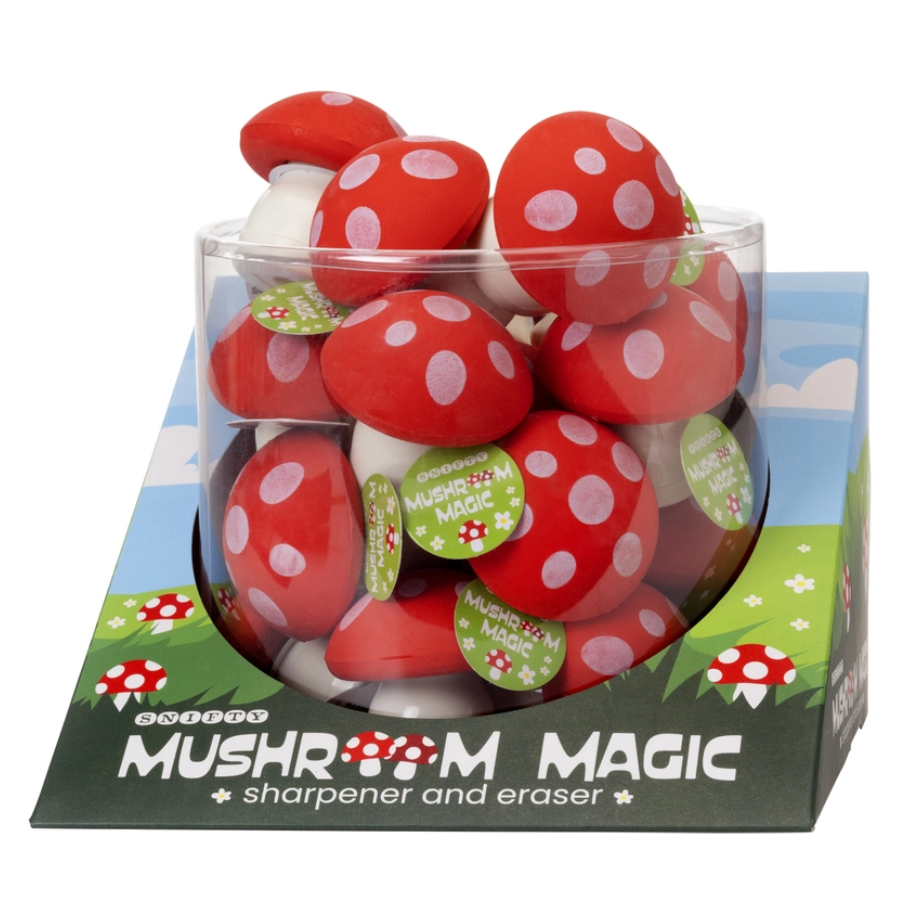 Mushroom Magic Sharpener + Eraser